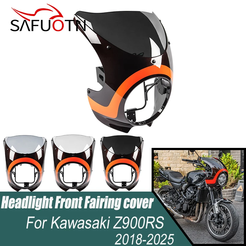 

For Z900RS Headlight Fairing Front Cowl Cover Mask For Kawasaki Z900RS 2018-2025 WIndscreen Windshield Motorcycle Accessories