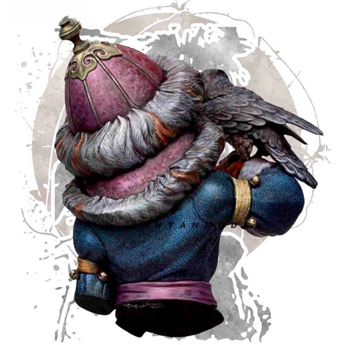 

1/10 Resin unpainted Model Kit, Bust Mongolian Girl with Bird Unassembled and unpainted GK, 1093X