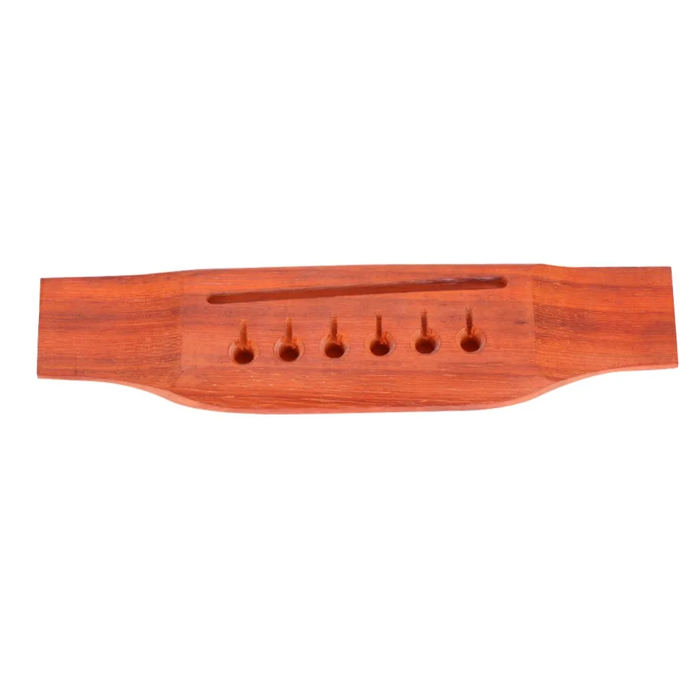 ​Rosewood ​Rosewood Acoustic Guitar Bridge Saddle​ 6-String​ ​Smooth Transfer​ ​Wooden Guitar Bridge​ ​Guitar Parts