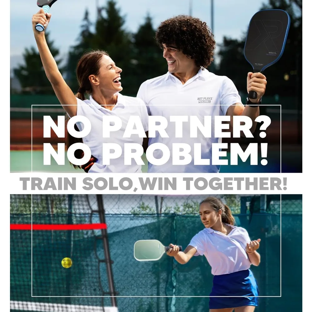 Best - Pickleball Rebound Net Training Equipment Aid, Adjustable Angle&Easy Setup,Perfect Your Forehands Backhands Dinks Volleys