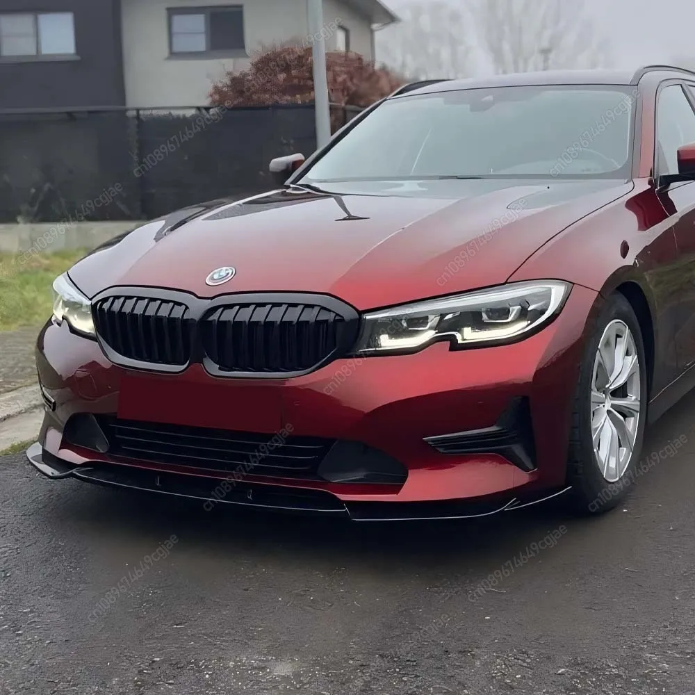 

Автомобильный передний бампер, спойлер, защита для BMW G20 G21 330e 320d 318d 330d 320d 2019-2022, ABS, черный сплиттер, диффузор, Bodykit Tuning