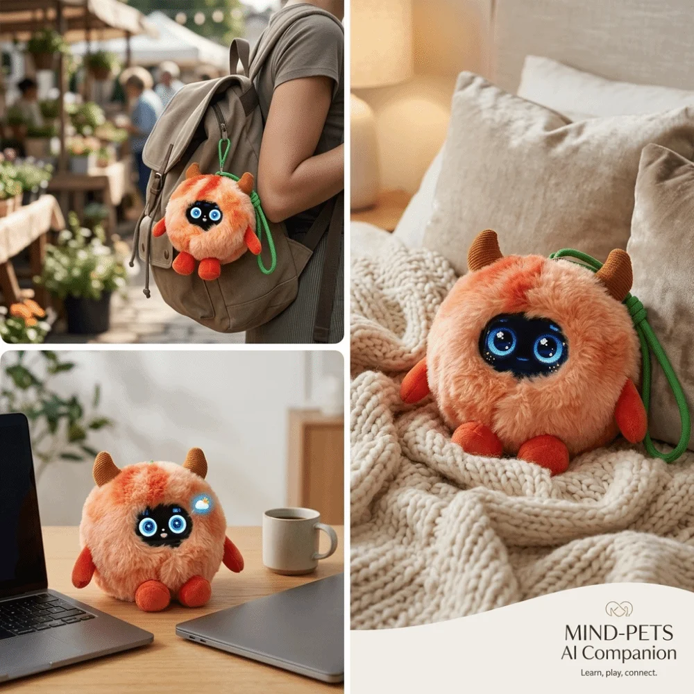 Interactive AI Companion Plush Educational Soft Educational Learning Voice Communication Multi-Functional