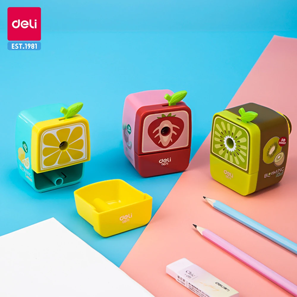 

DELI Rotary Pencil Sharpener Fruits Pencil Cutter Office School Table Sharperners for Art Pencils/Drawing/Sketching Pencils