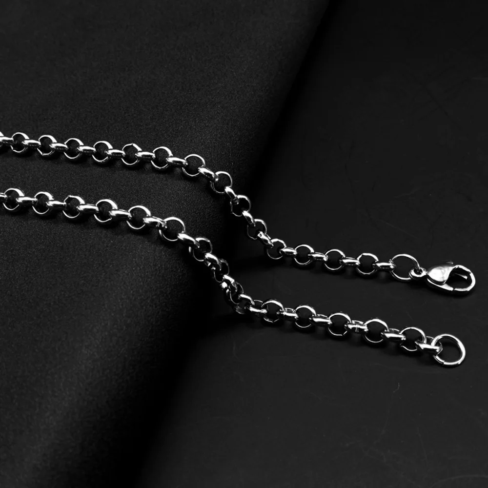 XHN الفولاذ المقاوم للصدأ فضي اللون جولة O سلسلة أساور للرجال النساء أزياء الذكور بالجملة دروبشيبينغ