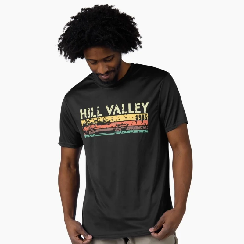 

Hill Valley 1985 Back To The Future Retro Sic Fi Gift t shirt Vintage Time Machine DeLorean Graphic Clothes Large size Tops