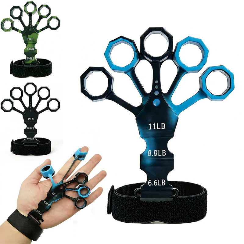 Finger Trainer Five Finger Rehabilitation Device Wrist Therapy Tool Silicone Grip Strength Enhancer Hand Grip Extender