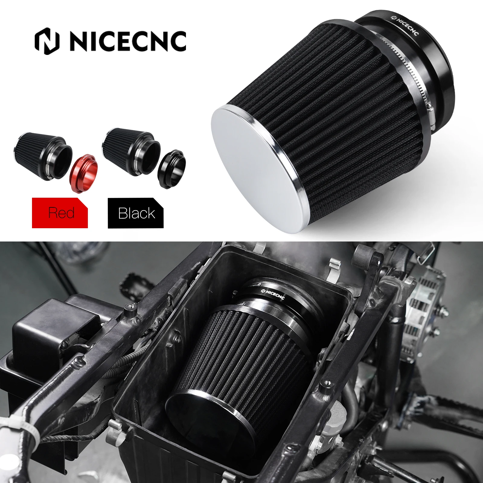 

For Honda TRX450R 2006-2009 Air Filter Intake Kit ATV TRX450ER 2006-2014 TRX 450R Aluminum High Volume Of Air 17211-HP1-600