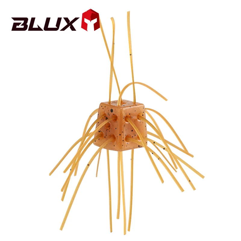 BLUX Dice Rubber 6pcs/lot Soft Bait 12mm 1.8g Handmade Power BFS Fishing Lure Silicone Worm Freshwater Bass Artificial Tackle