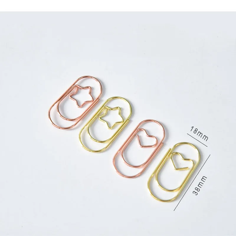 10pcs/Pack Cute Widened Large Fat Paper Clips Fun Office Data Classification Paper Clip Metal Paper Clips School Office Supplies
