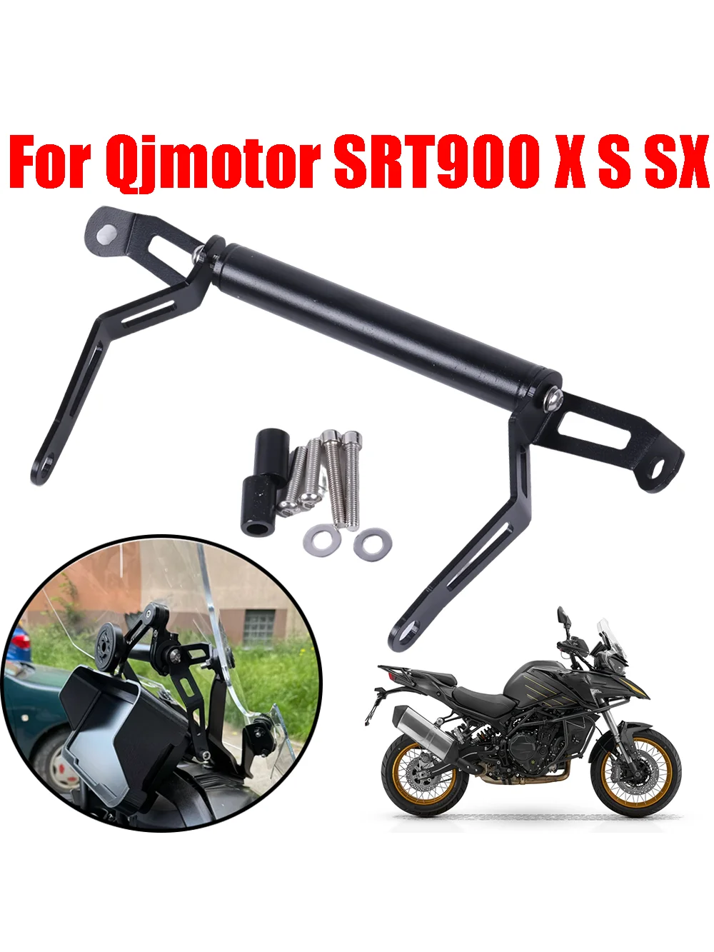 Akcesoria do QJMOTOR SRT 900 X S SX SRT 900X 900SX SRT900 SRT900X SRT900SX: Uchwyt na telefon, wspornik nawigacji GPS. — 2