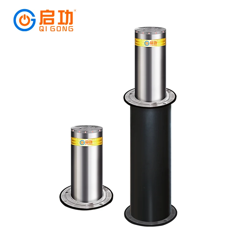 

Driveway traffic barrier Road safety 304 Stainless Steel hydraulic road barrier automatic rising boll