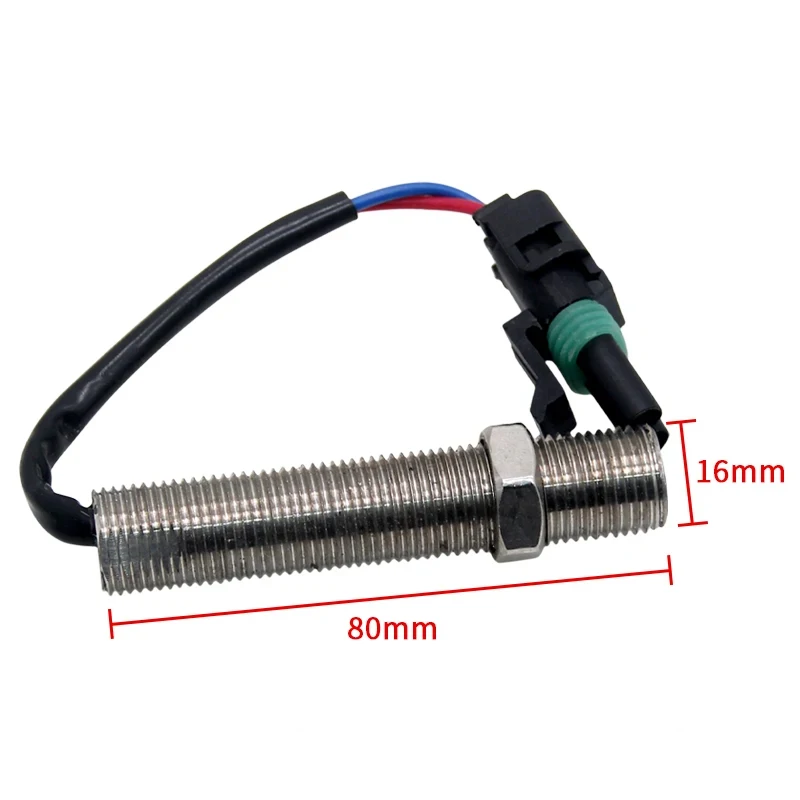 3034572 Magnetic Pickup MPU Speed Sensor 80mm diesel generator part M16 80mm thread magnetic RPM genset ohm stainless sensor