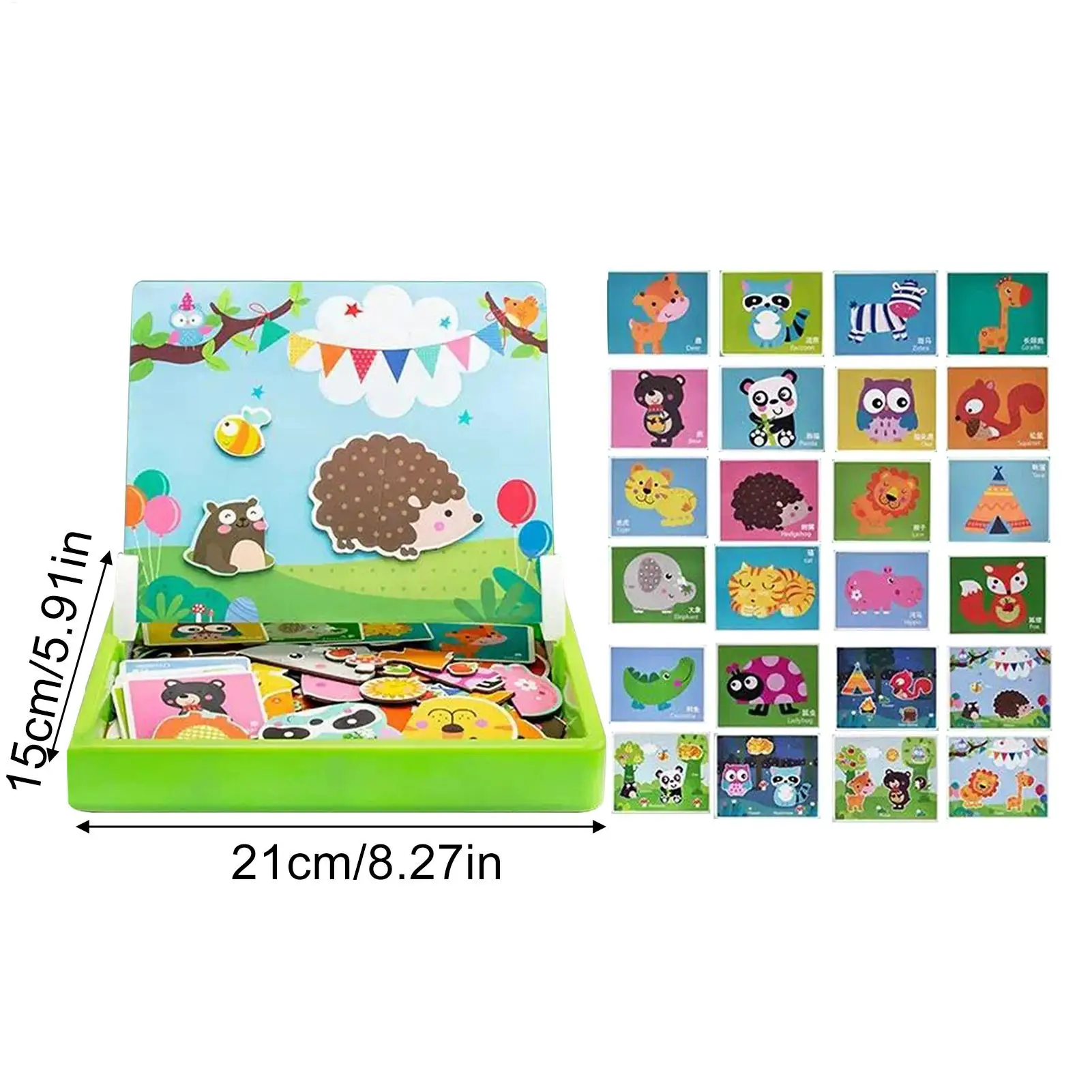 Magnetische puzzels voor kinderen Dubbelzijdige bordspellen Boerderijpuzzels Kinderen Activiteit Speelgoed voor peutermeisjes Kinderen Voorschoolse weg