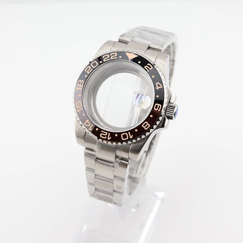 40mm Submariner Black Men's Diving NH34 NH35 NH36 Watch Case for Seiko Gmt Movement Replacement Parts