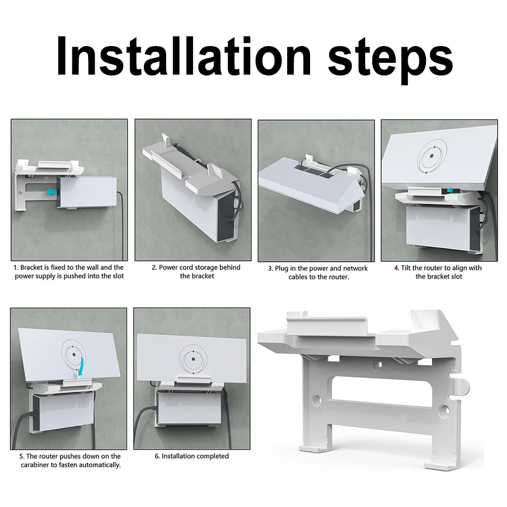 Para Starlink Gen 3 soporte para enrutador 2 en 1 soportes de fuente de alimentación soporte de pared soporte de enrutador para enrutador y fuente de alimentación
