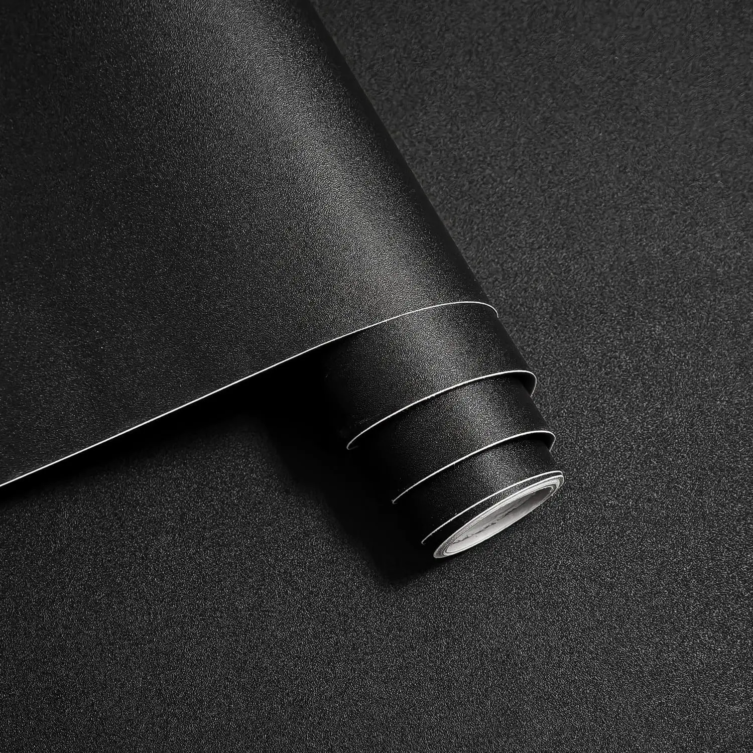 Thicken Pure Black Removable Waterproof Wallpaper Matte Contact Paper Wall Self Adhesive Countertop Cupboard Shelf PVC