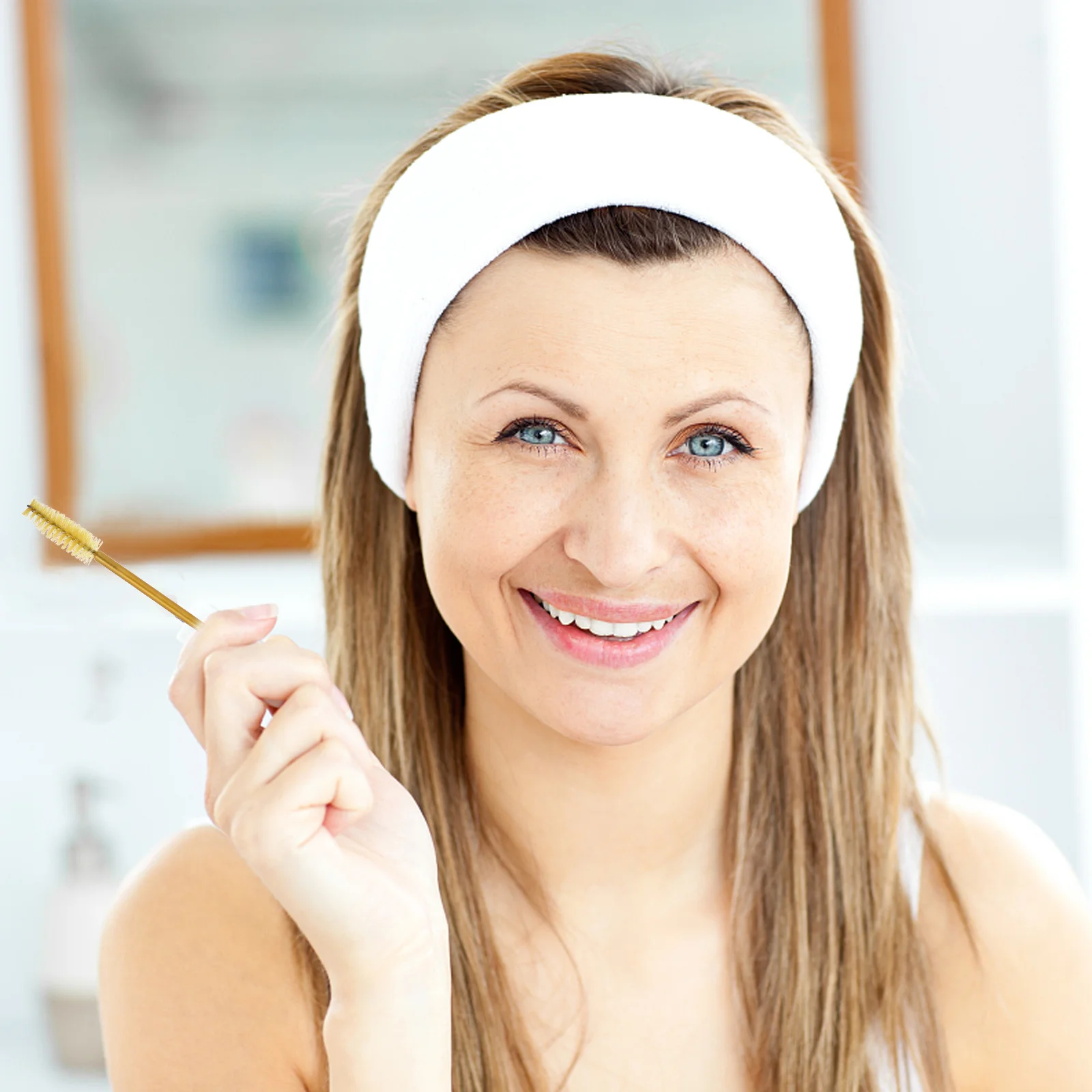 20 pezzi tubi per spazzole per ciglia ABS leggero design con strass portatile applicatore per mascara per ciglia finte strumento di bellezza per il negozio domestico