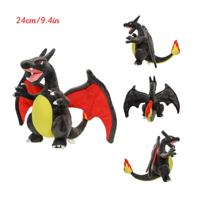 Anime Style Plush Set Dragona Evolution Lucario Charizard Charmander Soft Stuffed Collectible Ornament for Anime Fans Home Decor
