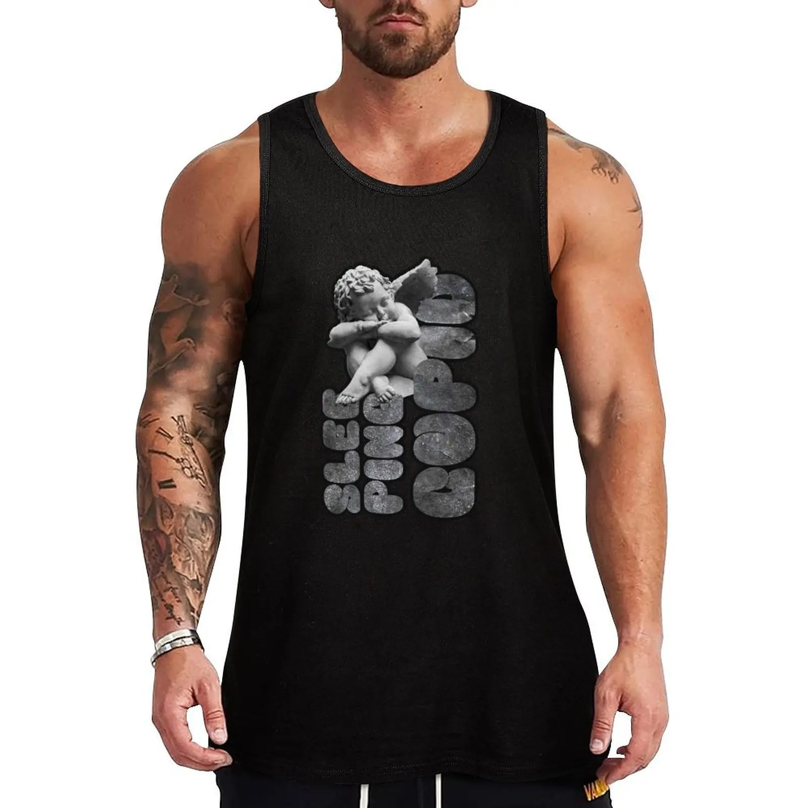 Sleeping Cupid Tank Top Lounge Tank Top Casual Sleeveless Loose Relaxed Top