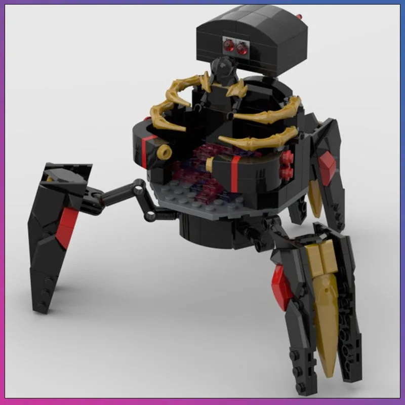 

276 деталей MOC Ninjia Rebooted: Золотой Мех-Герой Оверлорд, конструктор, креативная сборная модель, игрушка для детей, подарок на день рождения