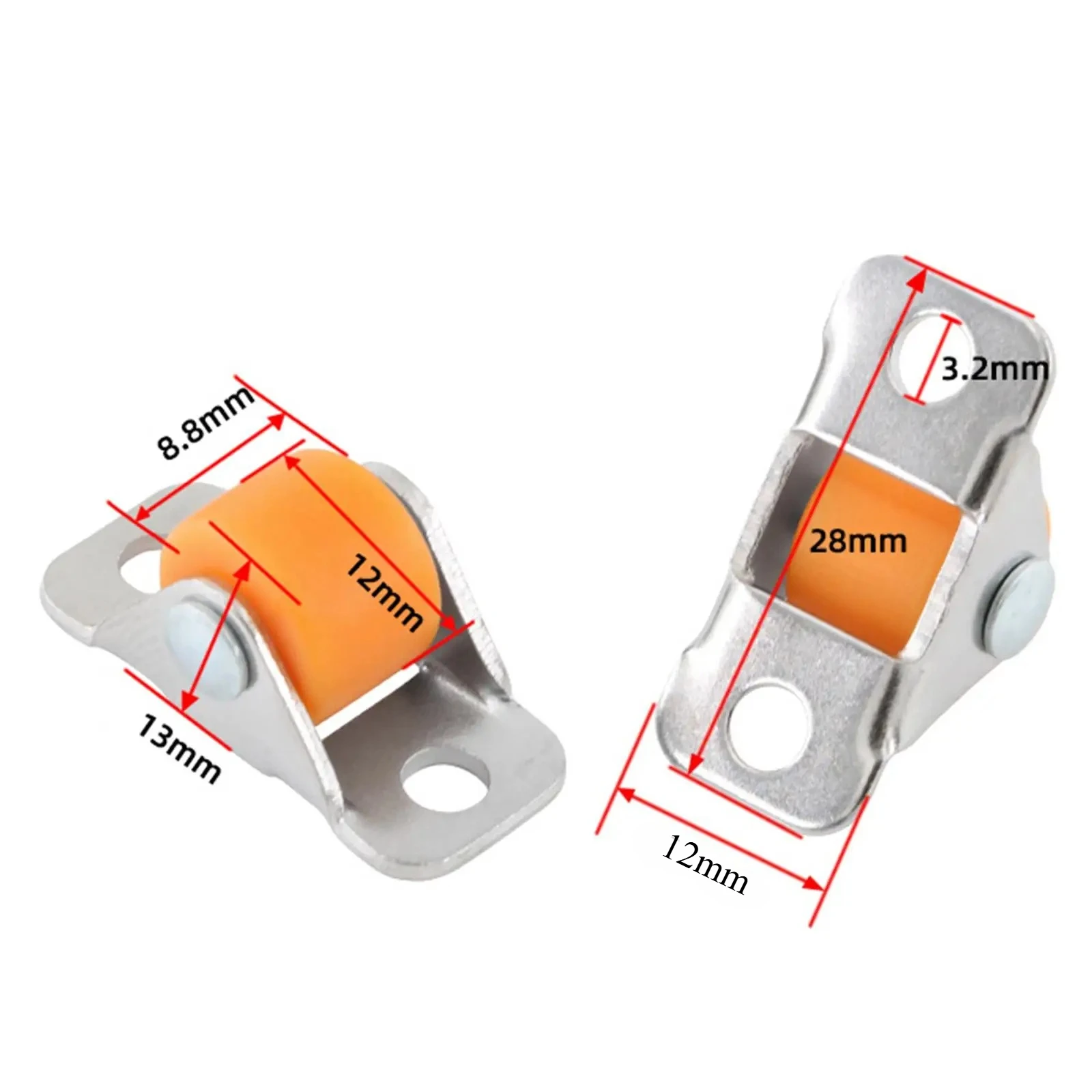 4 Pcs Silent Multipurpose Furniture Linear Wheel 0.5 Inch Mini Wheel Castors for Workbench Shopping Carts Shelves Table Chair