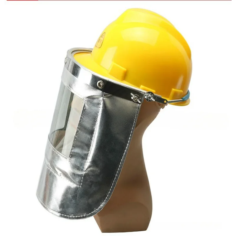 Aluminum foil Proximity Helmet for Firemen and High-Temperature Worker Radiation Protection High Temperature Helmet Use