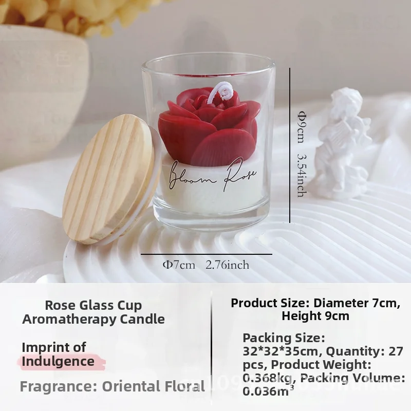 

Свеча с ароматом розы, чашка в европейском и американском стиле, ароматерапевтический воск для спальни, праздника, дня рождения, сувенира, литье ручной работы