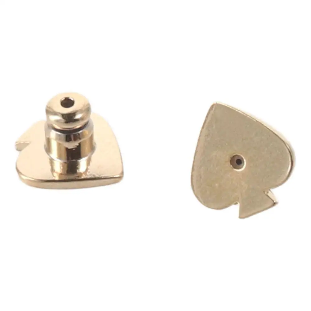 ظهر أقراط نحاسية ، سيليكون ، شكل قلب ، شكل قلب ، ظهر قرط قفل ، فضة ، ذهب ، دعامة قفل آمنة