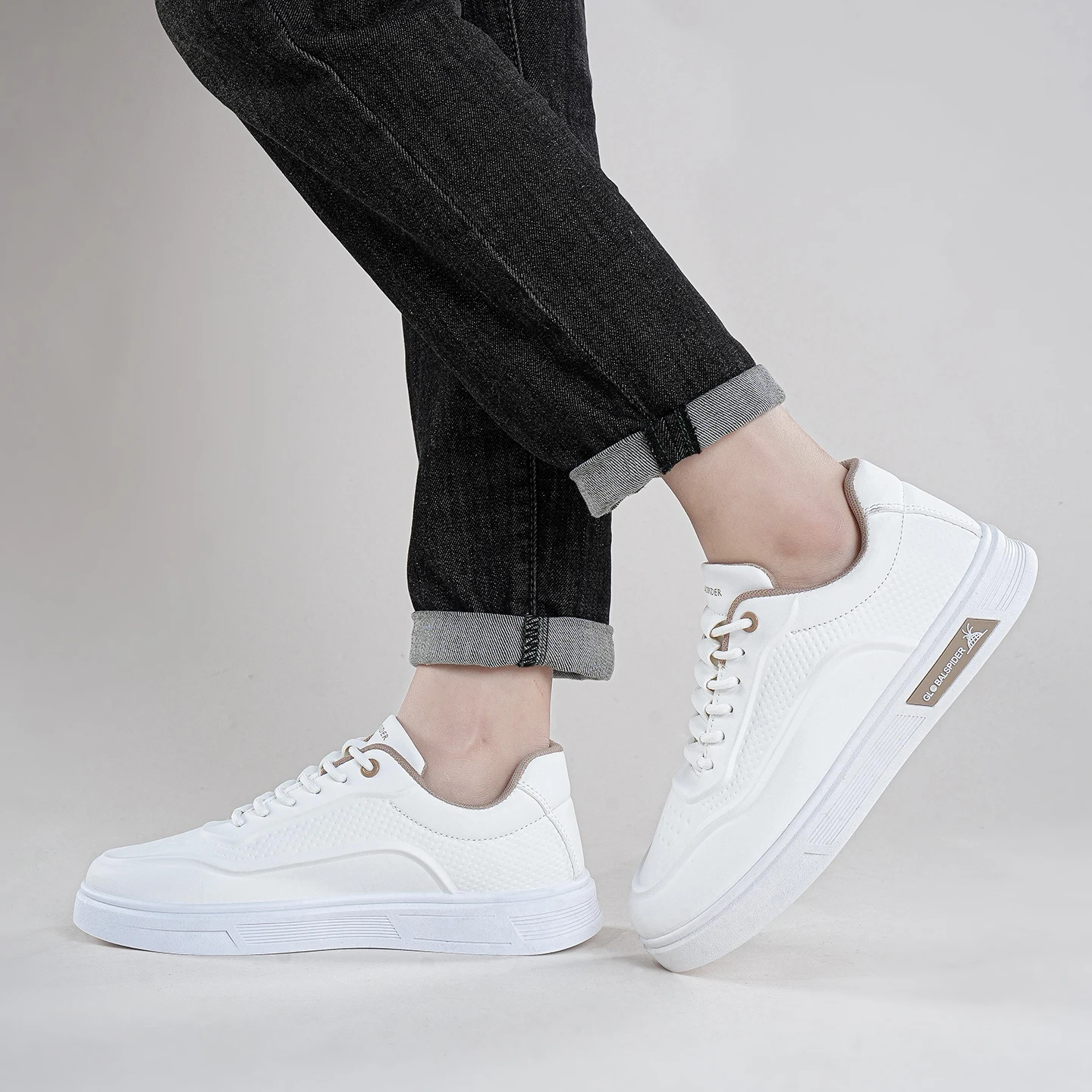 

Spring 2026 Men's Shoes: Leather Casual Shoes, Fashionable Vulcanized Shoes, Low-top Men's Casual and Trendy Flat Running Sports