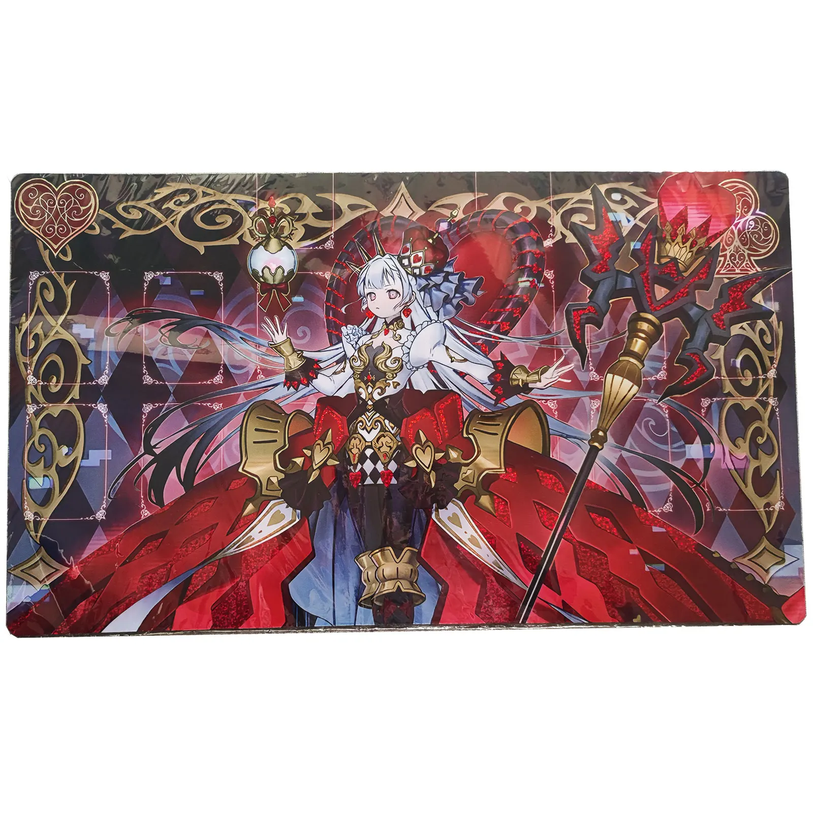 Yugioh Playmat YGO Maris Foil Holographic Shinny Holo Playmat Collection Game Mat Free Storage Bag 60X35cm