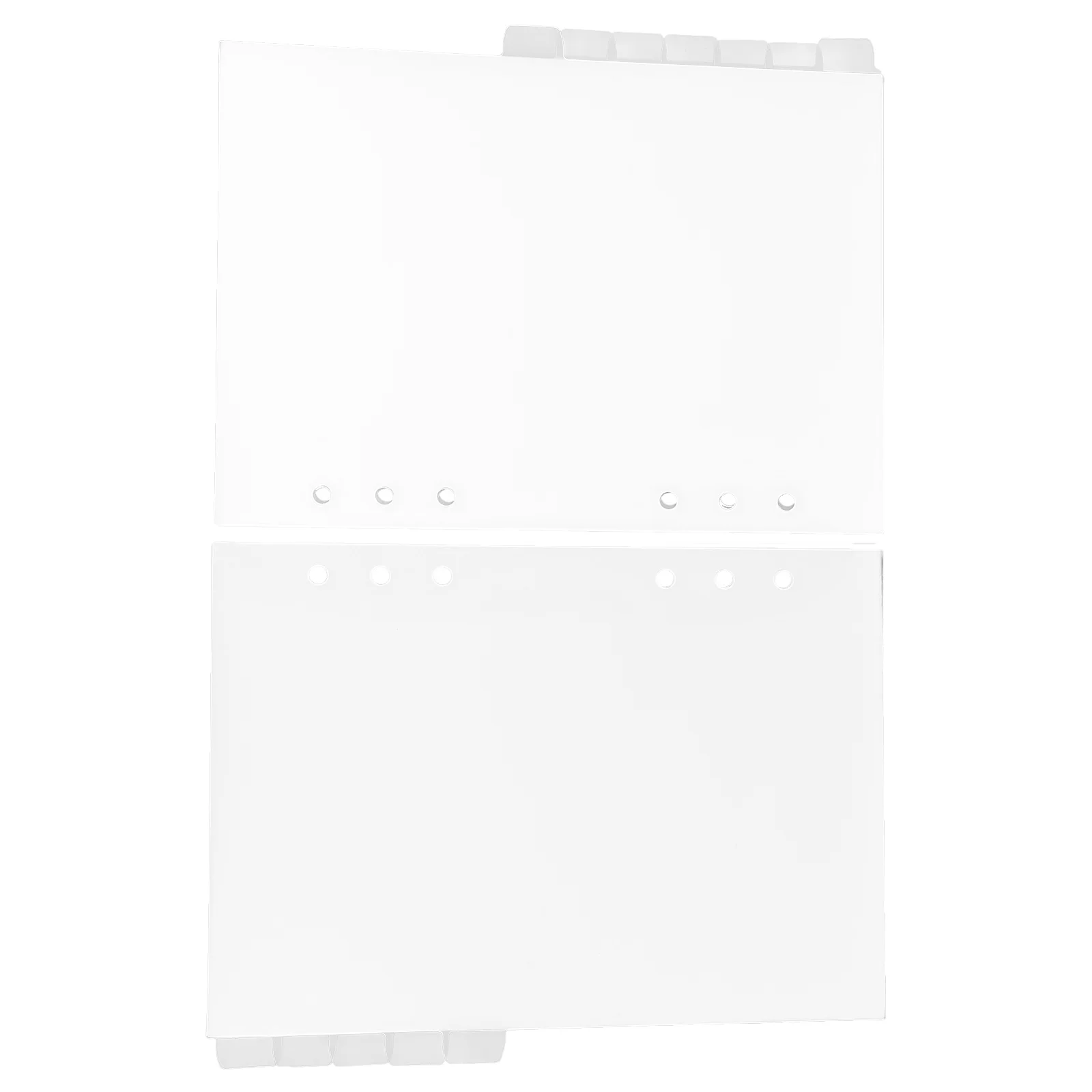 12Pcs Colored Tab Dividers Plastic Six Holes Writable Tabs Index Classified Labels Binder Document Classification