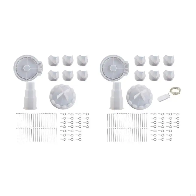 R3MC Carousel Silicone Resin Molds Set Epoxy Resin Casting Molds Merry-go-roud Silicone Mould Accessories for Car Table Decor