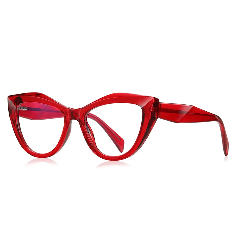 VCKA Cat Eye Myopia Glasses Frame  Fashion Women Anti Blue Light Prescription Photochromism Computer Eyeglasses -0.50 TO -10