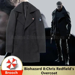 Game Biohazard Resident 8 Village Chris Redfield Cosplay Costumes Tweed Coat Role Play For Man