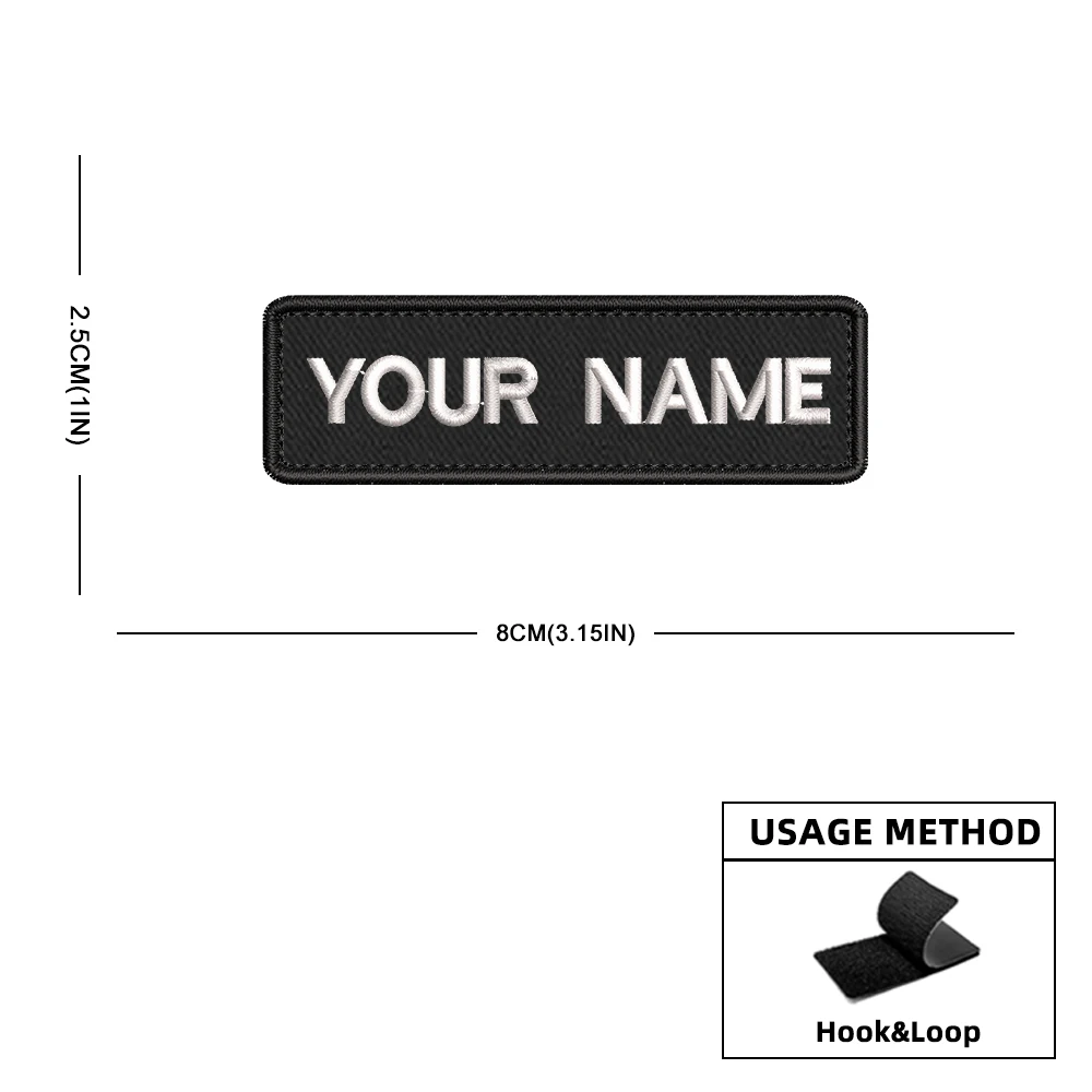 Parche personalizado nombre bordado con velcro – Táctico militar - imagen 5