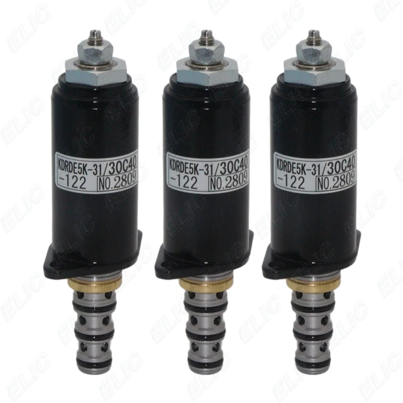 ELIC YN35V00048F1 KDRDE5K-31 30C50-122 Hydraulic Pump Solenoid Valve For SK200-8/250/260-8/330/350-8