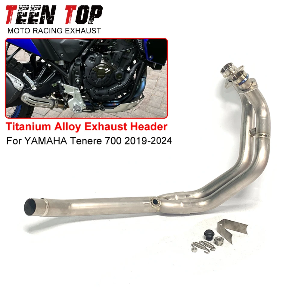 For Yamaha Tenere 700 Exhaust Header Connection Pipe High Performance Titanium Alloy Motor Bike Escape T-700 2019-2024 Tube