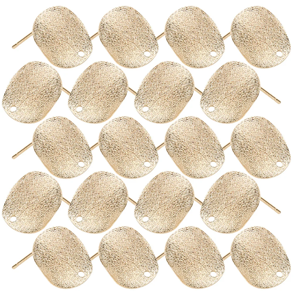 30Pcs Alloy Round Earring Base Blanks Easy DIY Earring Posts Jewelry Making Materials Lightweight Durable for Handmade Jewelry