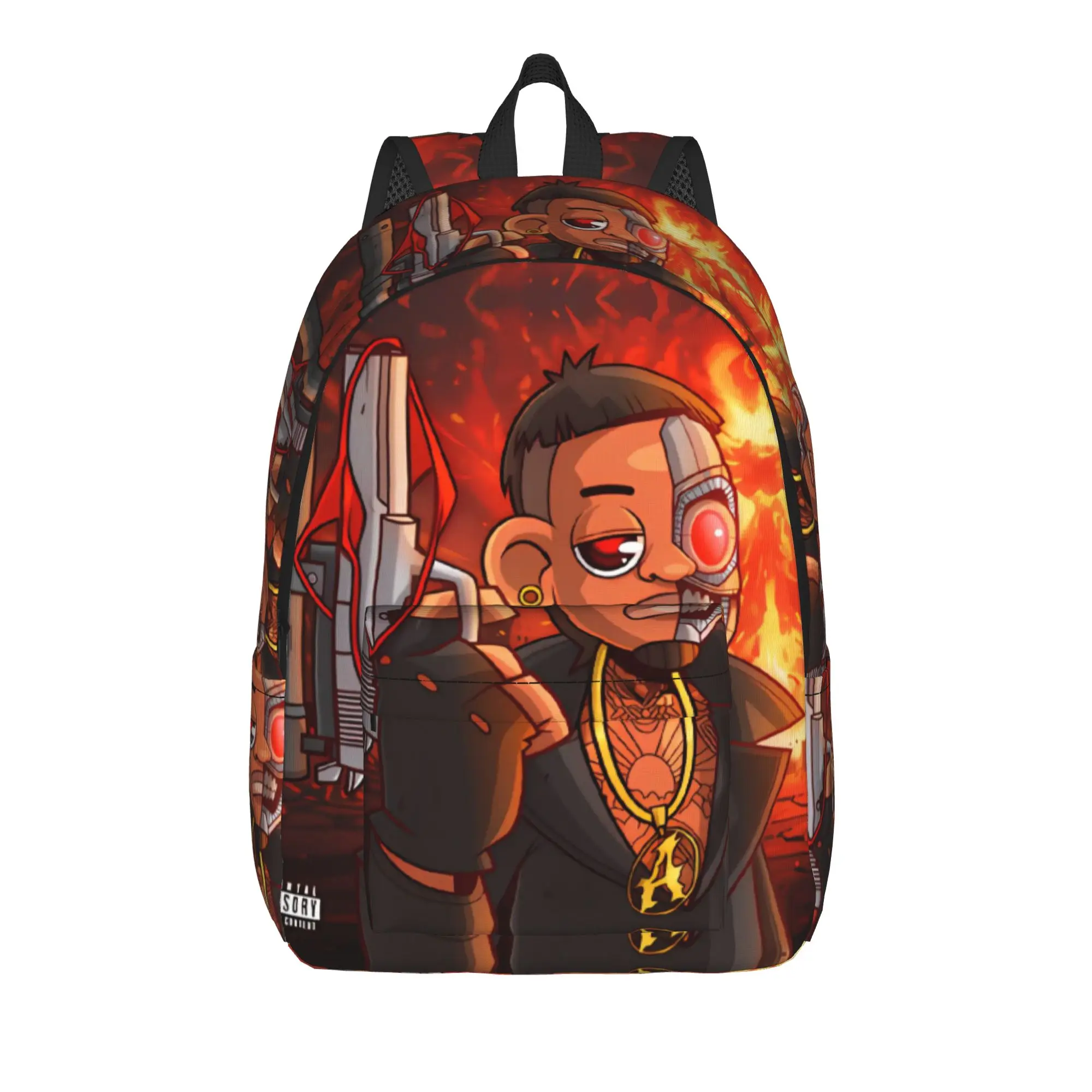 Backpack Student Unisex Rapper Jc Reyes Album Lightweight Backpacks Polyester Streetwear High School Bags Sport Custom Rucksack