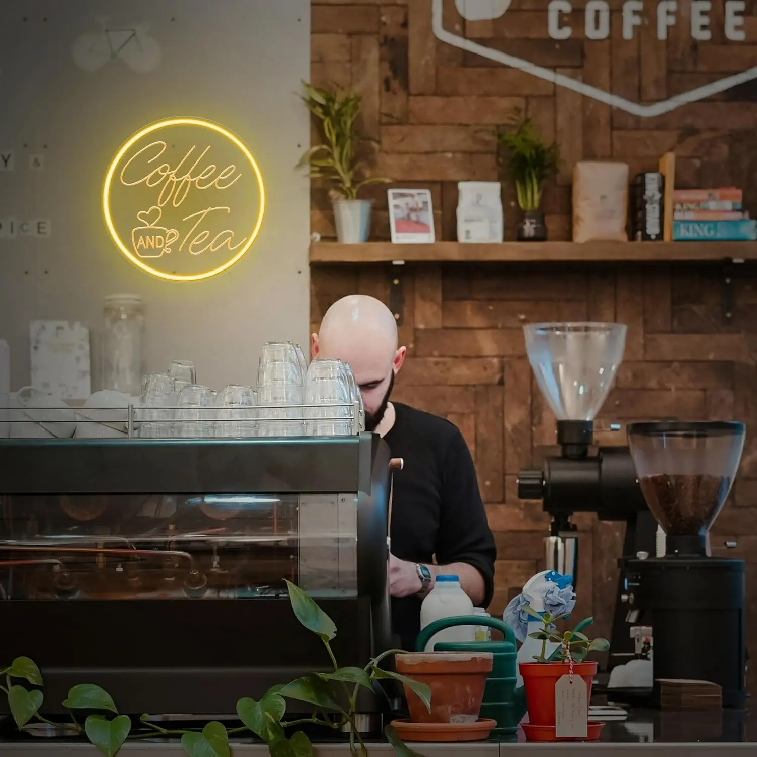 Letreros de neón para café y té, señal de luz LED para Estación de café, barra de té, los mejores regalos para entusiastas del té y café
