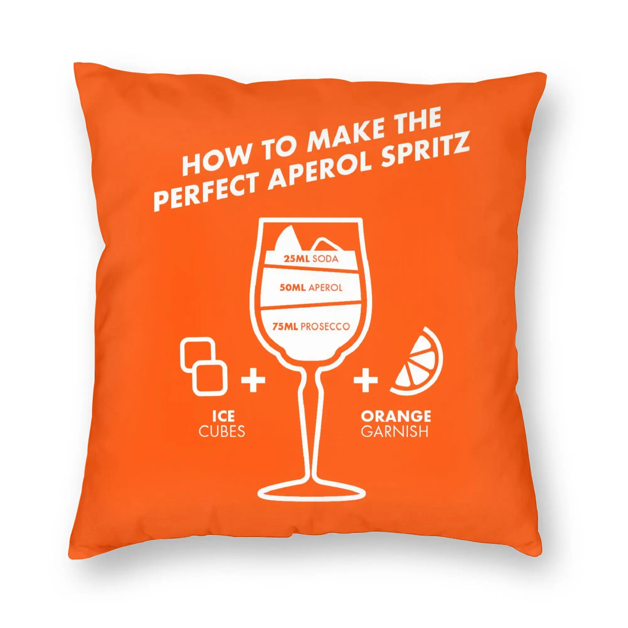 Luxury Aperols Spritz Love Drink Cocktail Cushion Cover 45x45cm Soft  Throw Pillow for Sofa Car Square Pillowcase Home Decor