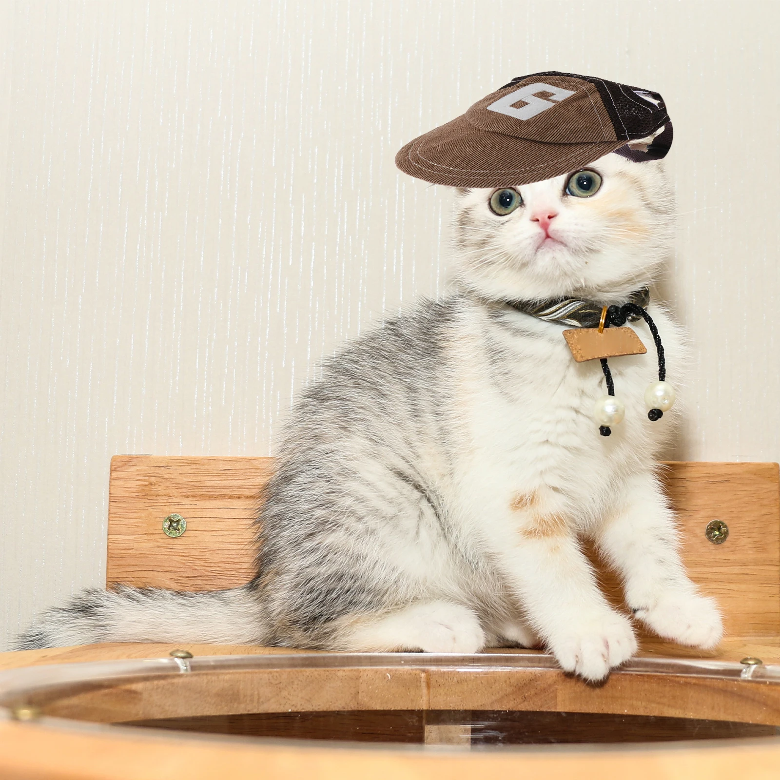 

1pc Dog Sun Hat Corduroy Pet Summer Baseball Cap for Small Dogs Cats Sun Protection Stylish Photo Shoot Party Wedding