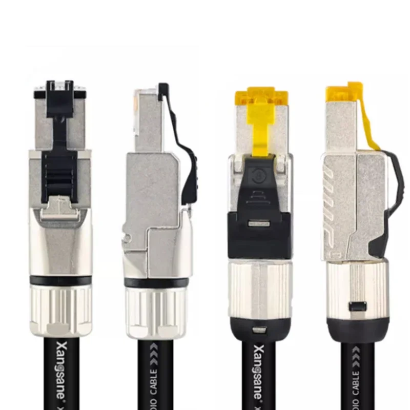 Hi-end CAT 8 Pure Silver Network Cable HiFi Audio Ethernet Cables 10 Gigabit Network 40Gbps 2000MHz RJ45 Network Line