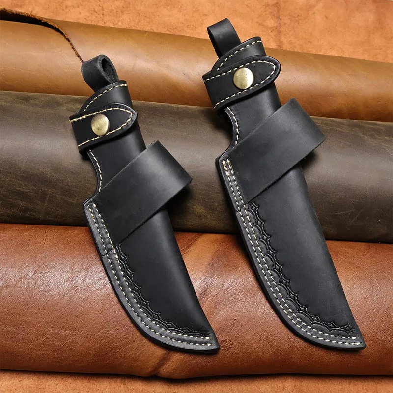 1 قطعة سكين صندوق خارجي كاجوال للرجال كامل مع غمد، صندوق سكين جلدي يتميز بحزام، طقم سكاكين edknife مع حزام، سكين مدمج