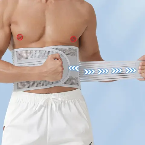요추 지지대 벨트 척추 지지대 코르셋 인체 공학적 등 지지대 벨트 통기성 허리 받침대 작업용 조절 가능