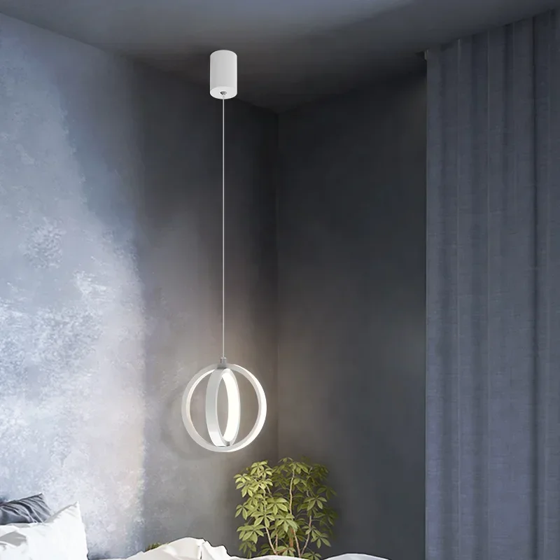 Simple Modern Led Pendant Lamp Black&Golde Hanging Lamp Pendant Lights For Living Room Kitchen Dining Room Bedroom Bedside