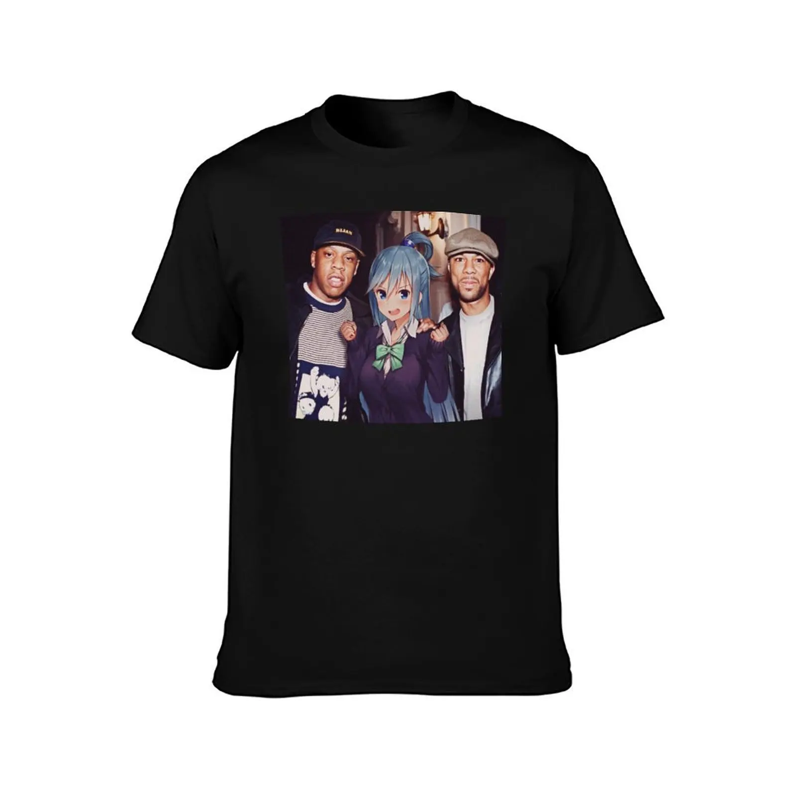 Jay-z feat. Aqua T-Shirt, Summer Casual Cotton Tee, Oversized Streetwear Tops, Vintage Graphic Print, Loose Fit Short Sleeve