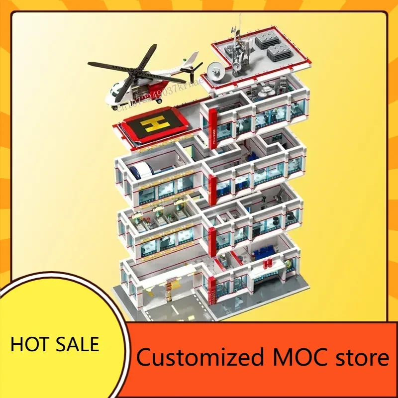 6030PCS Hot Selling Algemeen Ziekenhuis Hot City MOC StreetView Architectuur DIY Montage Creatief Speelgoed Kerst Verjaardagscadeau