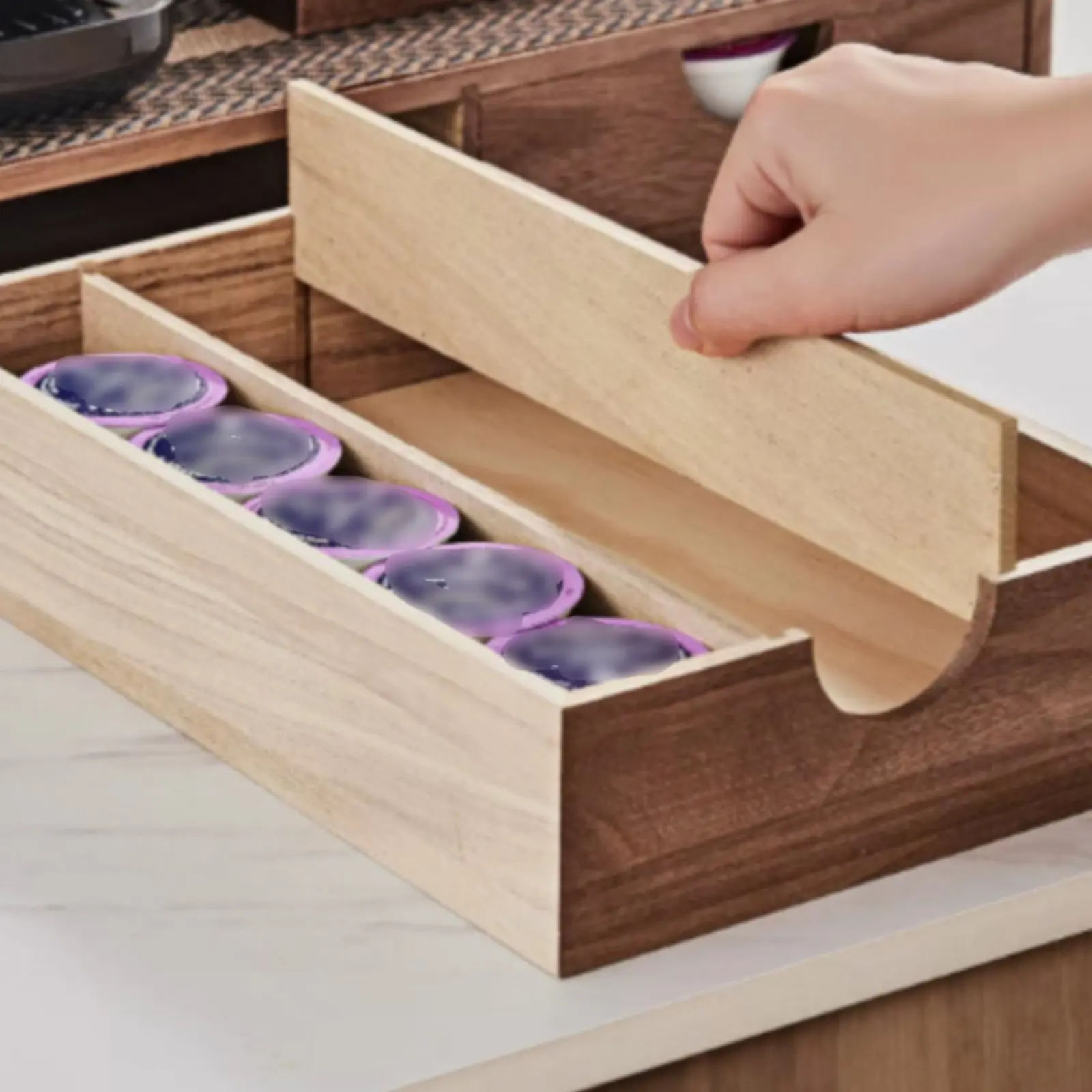 Organizador de cápsulas de café para cocina – Ahorra espacio en encimera, 30 unidades - imagen 5