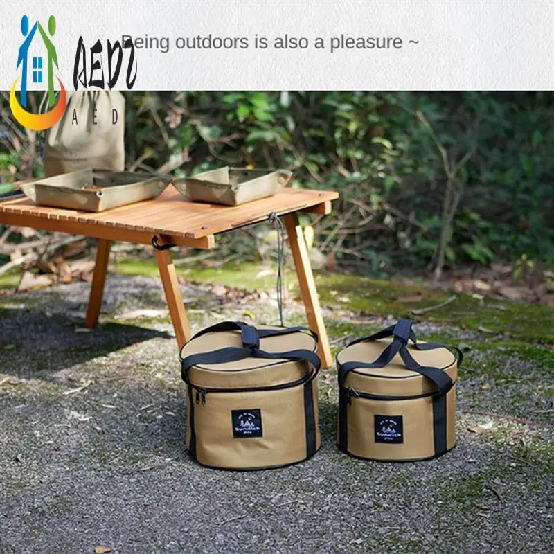 

AED2-Sundick Tableware Storage Bag Oxford Cloth Pot Storage Bucket Bag Waterproof Camping Bowl Cup Container
